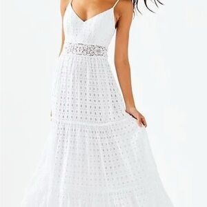 Lilly Pulitzer Melody Maxi Dress In White Eyelet size 2